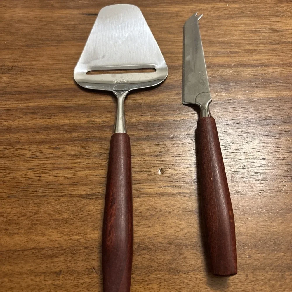 BOSKA Holland Cheese Slicer & Cheese Presentation Knife Rosewood Handle VTG